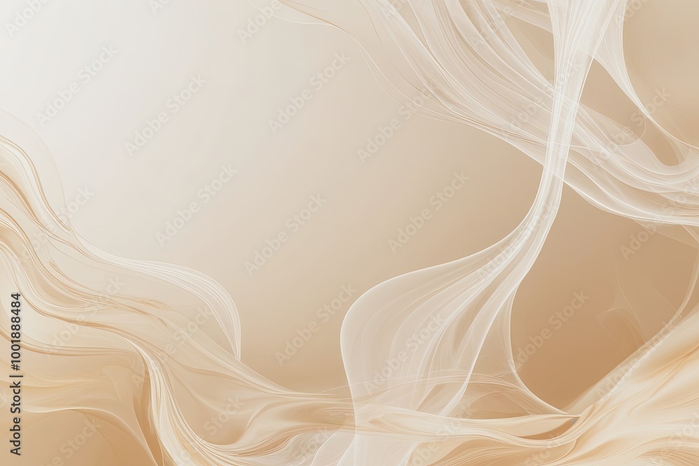 Aufkleber ethereal vanilla field background with soft contemporary design fluid patterns and bright colors