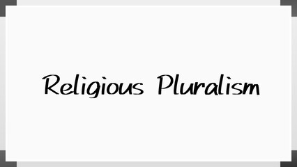 Religious Pluralism のホワイトボード風イラスト