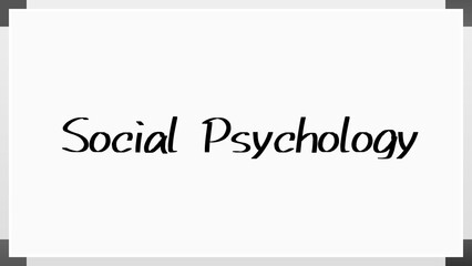 Social Psychology のホワイトボード風イラスト