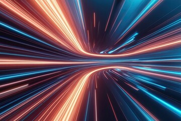 Fototapeta premium 3D Animated Motion Background featuring Kinetic Glow Effect