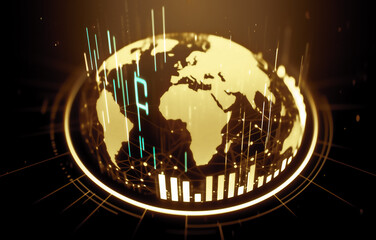 Fototapeta premium global graph