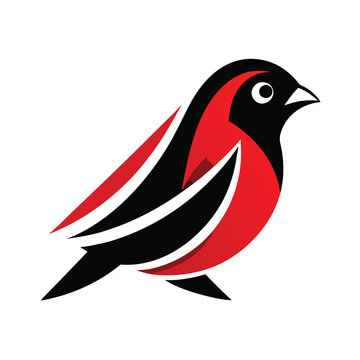 recommend clip art: Finch bird vector logo icon design template