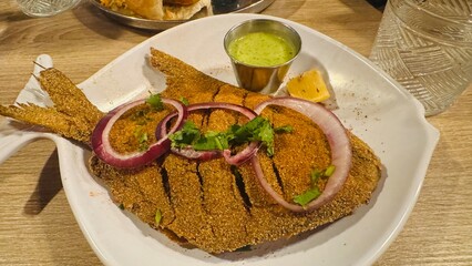 Indian Fried Fish pomfret!!