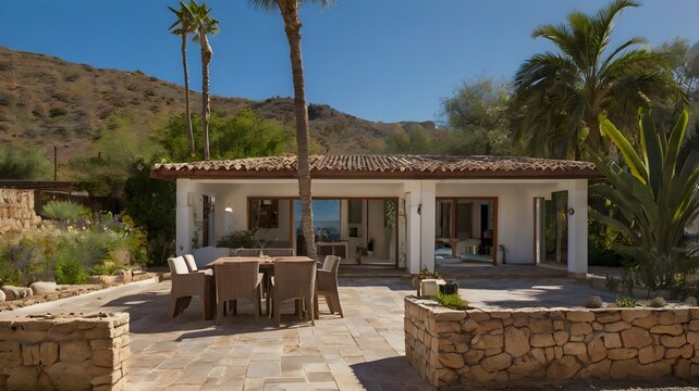 Casa de monta&ntilde;a durante sequ&iacute;a