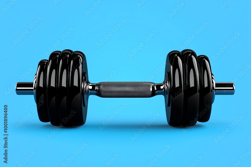 Poster minimal dumbbell icon, a simple and sleek representation of strength training, designed in modern, a