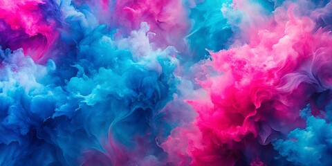 Fototapeta premium Abstract Swirling Clouds of Vibrant Blue and Pink Hues Intertwine and Intersect in a Mesmerizing Dance of Color