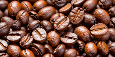 Fototapeta premium Close Up of Roasted Coffee Beans.