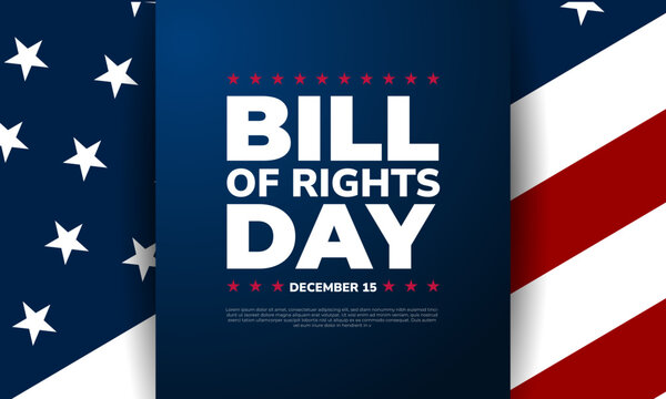 Happy Bill Of Rights Day December 15 Background Vector illustration