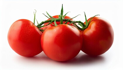 Tomato isolated. Fresh tomato. Tomato vegetables isolated on white background.