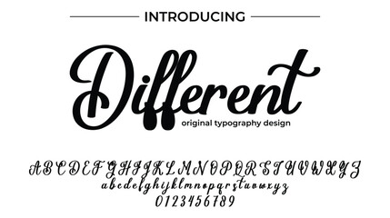 Different Font Stylish brush painted an uppercase vector letters, alphabet, typeface