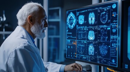 Senior Patient Having Online Consultation with Greek Doctor on Telemedicine Interface for Detailed Medical Analysis and Modern Healthcare Tools