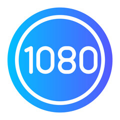1080p Full HD gradient icon