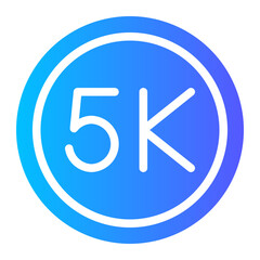 5k gradient icon