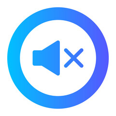 Mute Button gradient icon