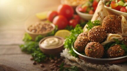 Fresh Falafel Dish on a Clean Background