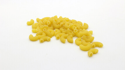 Macaroni pasta uncooked isolated