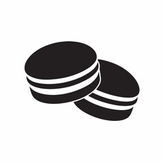 Macarons Silhouette Vector, Minimalist Macarons Art, French Dessert Silhouette, Baking Clipart