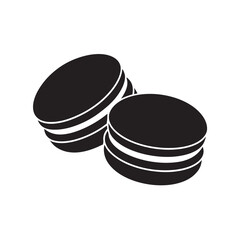 Macarons Silhouette Vector, Minimalist Macarons Art, French Dessert Silhouette, Baking Clipart