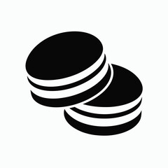 Macarons Silhouette Vector, Minimalist Macarons Art, French Dessert Silhouette, Baking Clipart