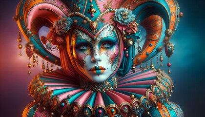 Naklejka premium Carnaval de Máscaras Majestuosas