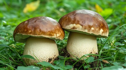 Boletus edulis Bull, also known as borowik szlachetny, prawy, or prawdziwek, is an edible fungus that grows in lush grass and comes in small and large sizes. Time for mushrooms. 