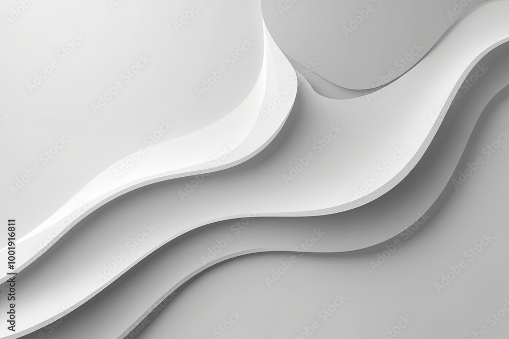 Poster modern abstract white background design with wavy lines and smooth texture