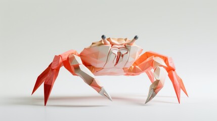 Fototapeta premium Minimalist 3D Snow Crab Art Design