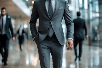 Fototapeta premium close-up of the suit dress worn by an executive of a businessman in the hall