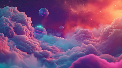 Modern space illustration, abstract background.
