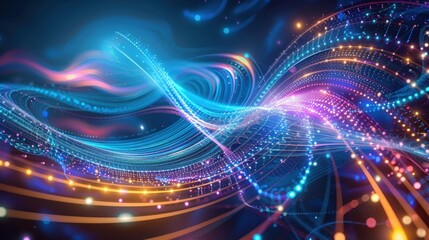 Obraz premium Quantum Decoherence: A critical loss of quantum coherence causing the breakdown of superposition states; managing this is essential for stable quantum computing. 