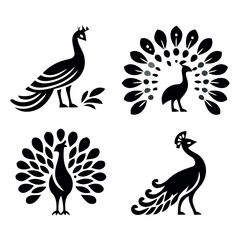 Fototapeta premium illustration of a peacock