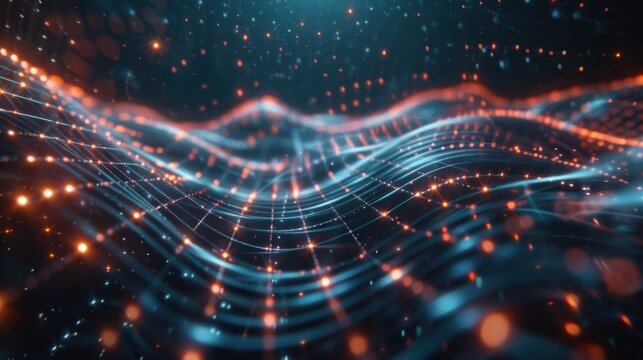 Quantum Circuit: This is a series of quantum gates acting on qubits, illustrating quantum algorithms whose complexity grows exponentially with additional qubits.
