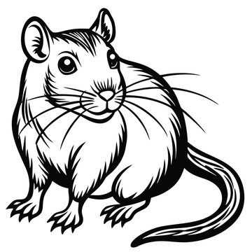 recommend clip art: Gerbil animal vector logo icon design template