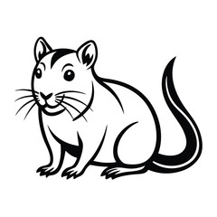 Gerbil animal vector logo icon design template