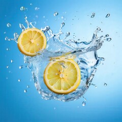 the AI Image Generator, lemon slice makes a splash in clear,