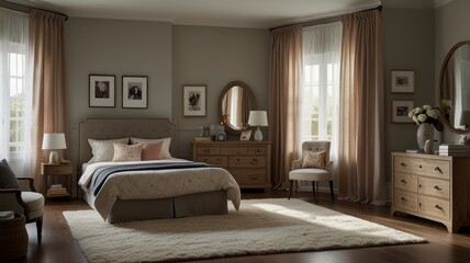 Bedroom Interior Design with Neutral Colors and Natural Light