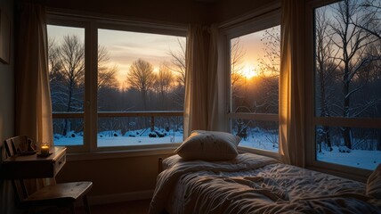 Sunrise View from Cozy Bedroom