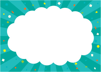 集中線のカラフルで賑やかな背景イメージ