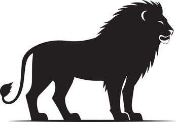 silhouette of a lion