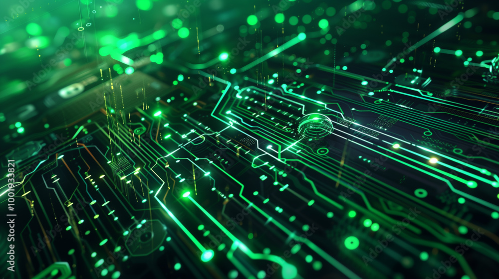Poster futuristic cyber tech background with floating holographic data interfaces, transparent digital laye