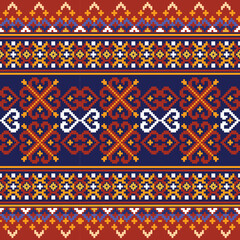 Ikat embroidery Ethnic oriental Pixel