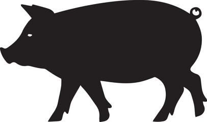 pig on a white background