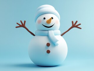 snowman isolated on white