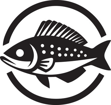 recommend clip art: Archerfish silhouette vector icon black and white