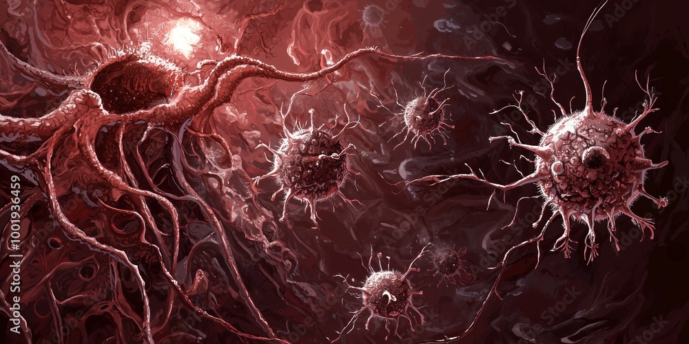Poster artistic representation of pathogen cluster