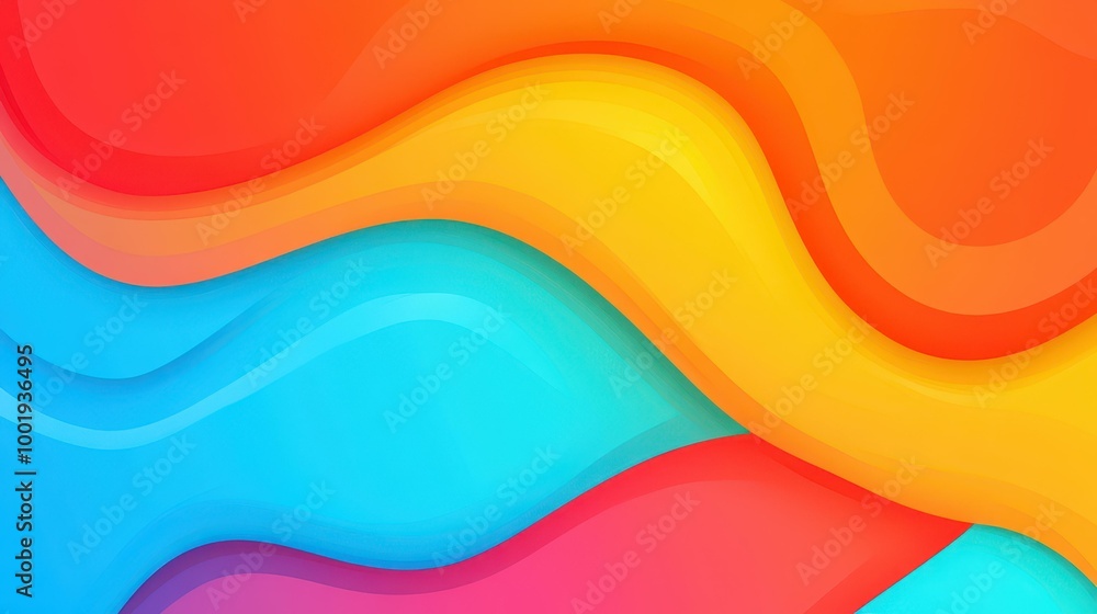 Poster experience a vibrant blend of colors with this dynamic fluid gradient abstract background, perfect f