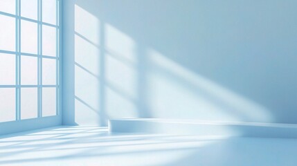 Bright Minimalist Interior with Soft Shadows