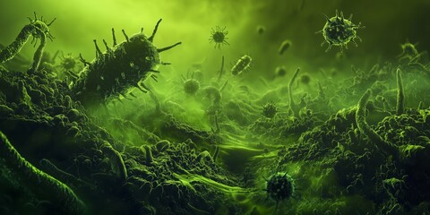 Futuristic 3D Visualization of Microbial Landscapes