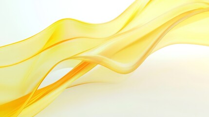 Yellow abstract wave on white background, modern