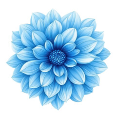 Obraz premium Stunning blue flower stands alone on a pure white background, showcasing its vibrant color and delicate petals.